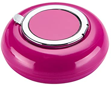 CHAMP Taschen ASCHENBECHER Ø6,2cm mit Deckel aus Metall rund Mini Taschenaschenbecher Reiseaschenbecher Reise Outdoor 4-Varianten 24 (Pink)
