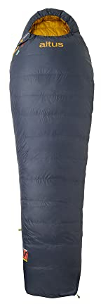 ALTUS Unisex-Erwachsene Andes 1500 H30 Daunenschlafsack 1,5 kg-Temperaturen-12 °C|-20 °C|-44 °C, Marineblau, ZURDOS