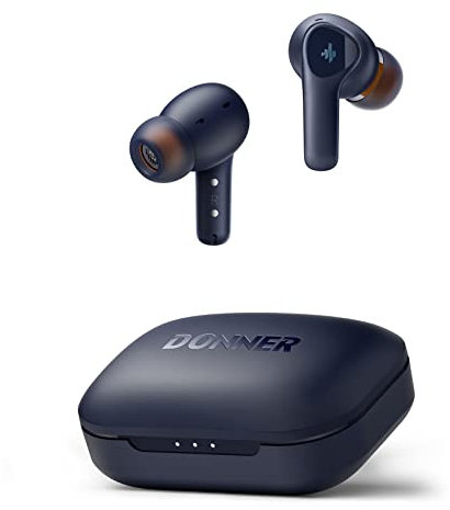 Donner Casque Bluetooth, Écouteur Sport Réduction de Bruit Multimode, Graves Musclés, 4 Micros, 36H Autonomie, Charge sans Fil, APP Son Personnalisé, Mode Gaming, Bleu
