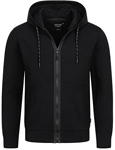 Indicode Herren Reilly Sweatjacke Zip-Hoodie aus 75% Baumwolle mit Kapuze | Bequeme Sweatjacke mit Reißverschluss, Zip Hoodie, Kapuzenjacke, Hooded Jacket, Herrenjacke, Freizeitjacke für Männer