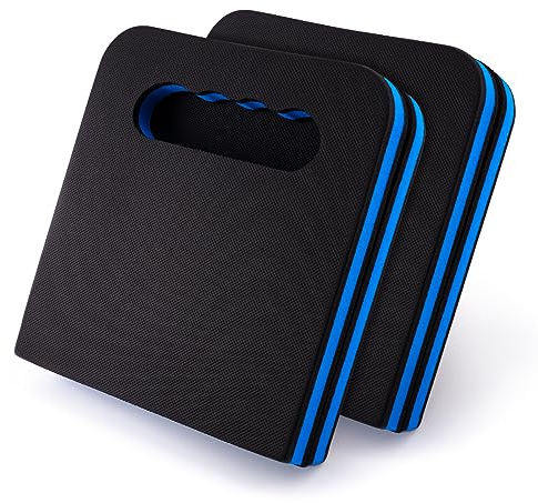 FOSHIO 2 Pièces Coussins pour Genoux,Protège-Genoux de Jardinage, Tapis de Genoux, Genouillère Extra épaisse pour Le Jardinage, Le Bain de bébé, l'exercice (Bleu2)