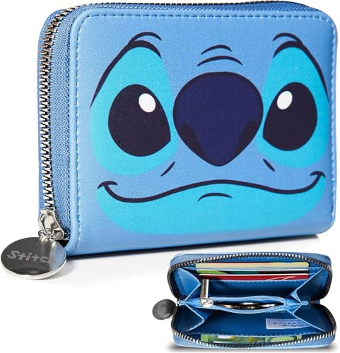 STITCH - Portefeuille, Porte Monnaie, porte carte - Accessoire Lilo & stitch Disney Enfant, Ado ou Adulte - Idée Cadeau Anniversaire Fille Femme Kawaii