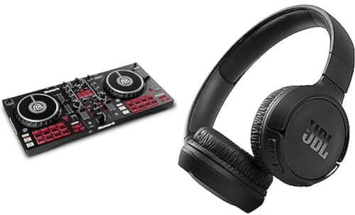 Numark Mixtrack Pro FX - DJ Controller Pult mit 2-Deck Kontrolle & JBL Tune 510BT – Bluetooth Over-Ear Kopfhörer in Schwarz