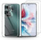 Holilo Case + 2 Pieces Tempered Glass Screen Protector for Oppo Reno11 F 5G/Oppo Reno 11 F 5G, TPU Mobile Phone Case Anti-Scratch Thin Protective Case 9H Hardness Glass Screen Protector All-Round