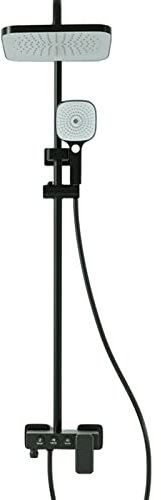 ASerZenith Duschkopf, 10-Zoll-Hochdruck-Regenduschkopf und Handduschkopf-Kombination, auslaufsicherer Duschkopf mit Halter/Schlauch (quadratisch)