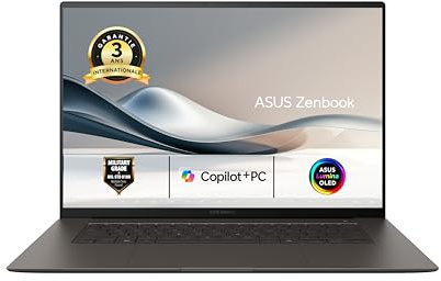 ASUS Zenbook S 16 UM5606WA-RK021W OLED 16 Zoll 3K 120Hz Laptop (Prozessor AMD Ryzen AI 9 HX 370 5,1 GHz, 32 GB LPDDR5X, 1 TB SSD, AMD Radeon 890M Graphics, Windows 11 Home – Tastatur AZERTY