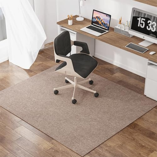 Genérico Alfombrilla Protectora para Suelo, Base Antideslizante para Silla de Oficina, Alfombra para Juegos Silla de Oficina Escritorio Base para Laminado, Parquet, Suelos Duros,Marrón,120X160cm