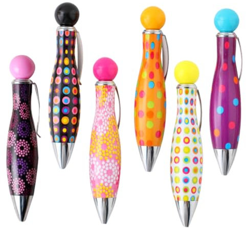 COHEALI 6 Pezzi penne da bowling novità mini penna a sfera penna a sfera retrattile penne a sfera a punta fine penne da bowling decorative penna da bowling per ufficio plastica