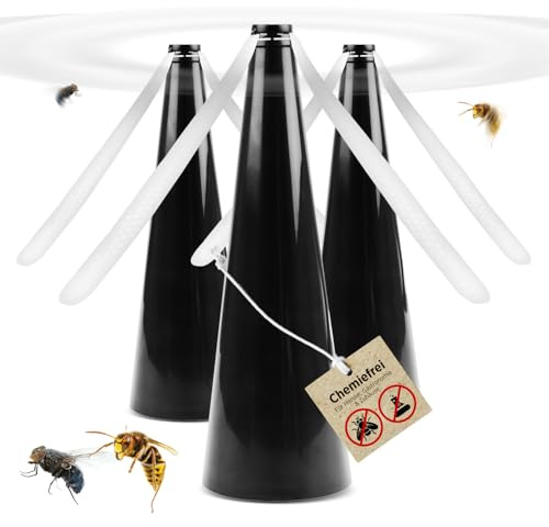 Fliegenwedler 3 Stk. | Insekten Ventilator | Mückenventilator Tisch | Fliegenvertreiber | Tischventilator | Fliegenventilator | Wespenventilator | Fliegenschreck Terrasse
