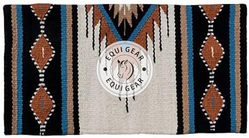 EQUIEMPRESS Sattelunterlage Western Ranch/Westernsatteldecke aus Neuseelandwolle, Top Wool Pad Sensor Flex (Anpassung möglich) A-330 (36 x 36)