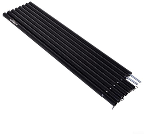 Tent Tarp Poles, Camping Awning Poles, Tent Accessories, For Headroom Canopy Porch Sun Shade Sail, With Storage Bag(Black)