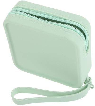 Anneome Silikon Periodentasche Weiche Hygiene Beutel für Damenbinden Tampon Aufbewahrung Reißverschluss Kleine Kulturtasche für Reise Alltag