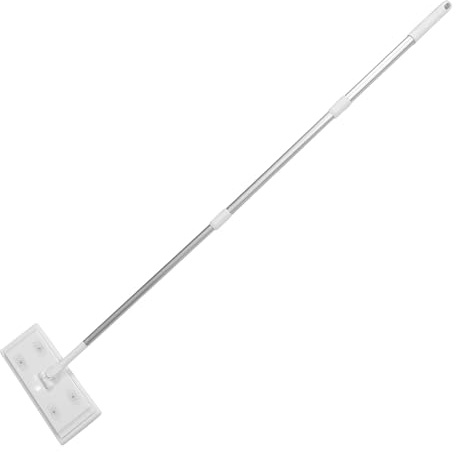 POPETPOP Trapeador Electrostático Varilla Telescópica de 3 Secciones Fregona Plana de No Tejido para Piso Colector de Polvo por Fricción Herramienta de Limpieza para Hogar
