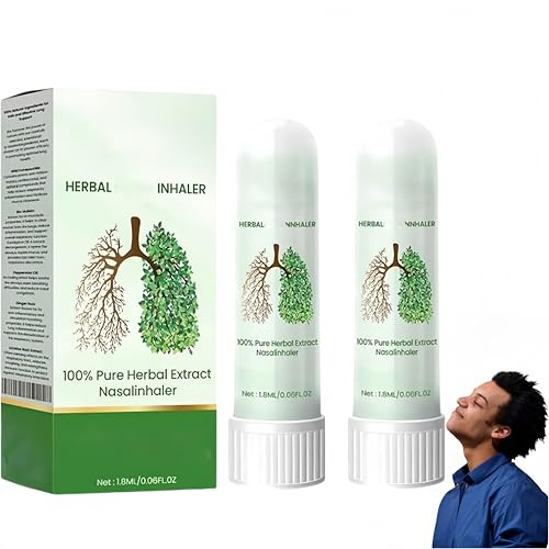 Inhalateur pour le nettoyage des poumons et le soutien respiratoire, inhalateurs nettoyants Herballung pour femmes et hommes (2 Pièce)
