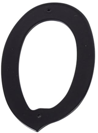 Numeri civici in metallo per porte di casa, Targhe for numero civico da 10 cm, numeri in alluminio nero da 0 a 9, for targa esterna con indirizzo da 4 pollici(Black 0)