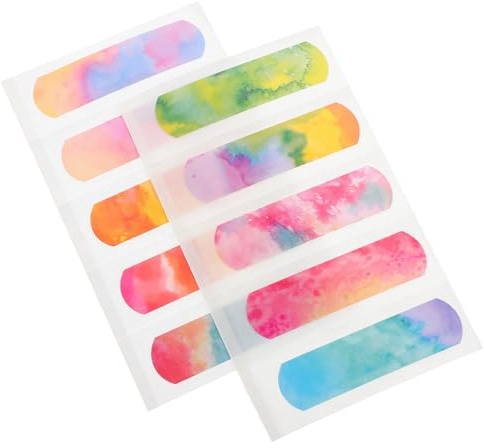 MUSISALY Adhesive Hemostatic Bandages 200Pcs PE Material Colored Spot Plasters for Finger Wounds and Practical Use