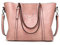AINUOEY Damen Taschen Handtasche Frauen Elegant Tasche Henkeltasche Vintage PU-Leder 76612 1-teilig set Rosa