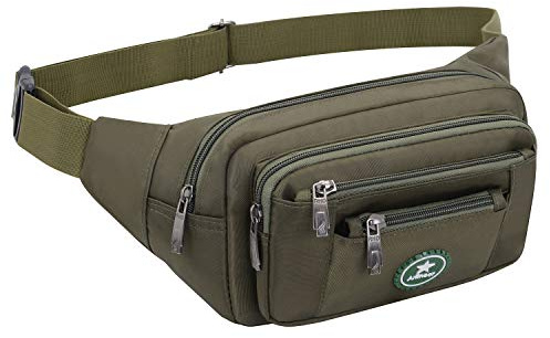 Ariineer wasserdichte Bauchtasche Damen Herren für Reise und Sport Plus Size, Hüfttasche für Damen und Herren Sport, Bauchtasche Wasserdicht Hüfttaschen für Running Plus Size (Olive)