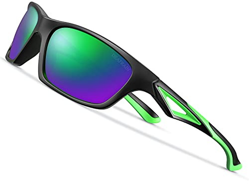 Sunglasses for Kids Boys Girls Polarized Child Toddler Sport Baseball Softball Cycling Running Green Sun Glasses age 3-7