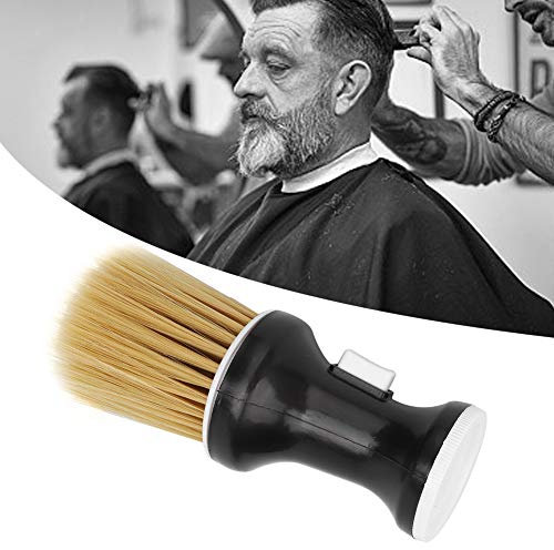 Plumeau, plumeau, Brosse de Coiffeur Douce, Brosse de Nettoyage pour Coiffeur, Cheveux en Nylon Doux adaptés pour Une Utilisation en Salon, à la Maison et en Voyage(Noir)
