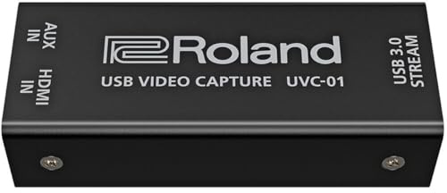 Roland UVC-01 USB Video Capture | Plug-and-Play for Flawless Recordings & Livestreams | HDMI to USB 3.0 Video Encoder | Uncompressed 1080p HD at 60 FPS | Webcam Operation for Mac & Windows
