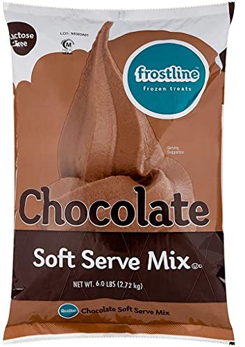 Spoonz Frostline Chocolate Soft Serve Mix, 6 Pound Bag with Fog Wipe