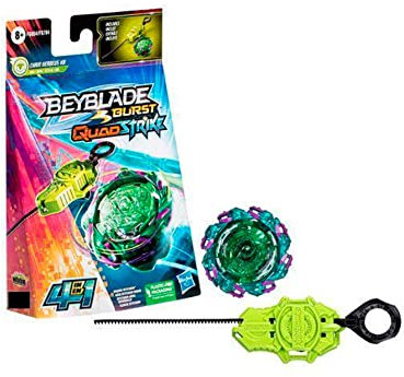 Hasbro Beyblade Burst QuadStrike Chain Kerbeus K8 Starter Pack, Battle Kreisel mit Starter, Spielzeugset