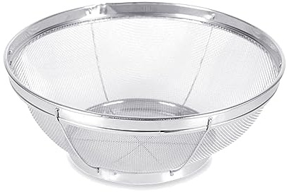 Home Edelstahl-Reissiebschale, feinmaschiges Sieb, großes Metallsieb für Reisjoghurt (A, A)