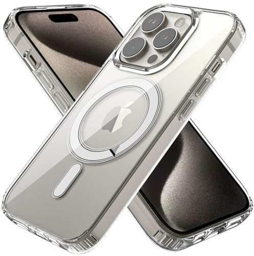 TECHGEAR iPhone 15 Pro Max Magnetic Case [Fusion HD] Shockproof, Anti-Scratch, Slim & Light, Drop Protection, Gel Bumper & Clear Hard Back Compatible with MagSafe Case Cover for iPhone 15 Pro Max 6.7