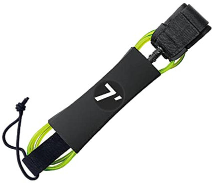 Aymzbd Surfbrett Leine, Elastisches Surf Bein Fußseil, Gerade Stand Up Paddle Board Leine, Starke Paddle Board Knöchelriemen Surf Leine für Paddleboard, Floß, GRÜN, 7Ft