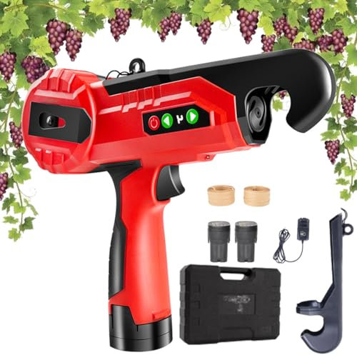 SOYPAX Pflanzenbindemaschine,Elektrisches Weinberg-Bündelungswerkzeug,Zweigbindeset,Garten-Pflanzenwerkzeug,für Pflanze,Gemüse,Weintraube,Tomate,Gurke