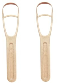 FRCOLOR 2pezzi Spazzola per Pulizia della Lingua Raschietto per Lingua Strumenti Orali Pack da Colore Beige
