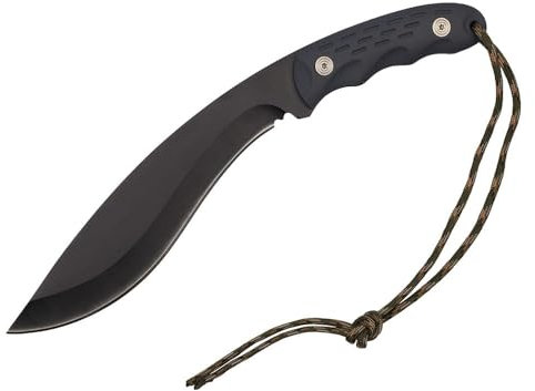 KS-11 Kukri Machete – Messer Outdoor – Gesamtlänge 30 cm ideal als Buschmesser Machete scharf echt – 420er Klinge mit Full-Tang Konstruktion - Survival Messer - Bushcraft