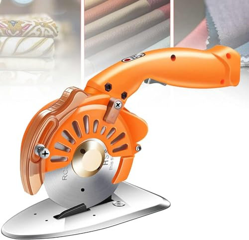 XDRGOOIUY Cutter Rotatif, Ciseaux Électriques Ciseaux À 27 Mm Multicouches, pour Le Cuir en Tissu en Tissu Et Le Tapis, Est Livré avec des Lames De Remplacement, des Pierres De Netteté Et Plus Encore