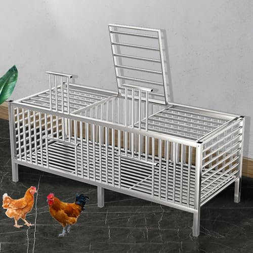 Hühnerstall Aus Edelstahl Mit Großem Fassungsvermögen, Robuster Hühnerstall, 3-türiges Design, Für Den Innen- Und Außenbereich, Kleintier-Geflügelkäfig – Geeignet Für 1–16 Hühner