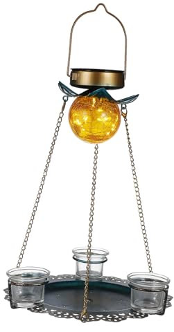 Sosoport Solar Bird Feeder Mit Großer Kapazität Hängende Vogelfutterstation Vogelbad Für Außenbereich Stilvolles Gartenaccessoire Mit Wasserschalen Für Wildvögel