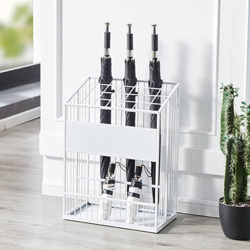 MNBVH Soporte para Paraguas Grande Comercial, Soporte para Paraguas De Pie, Organizador De Almacenamiento De Metal Rectangular para Bastones, Estante De Rejilla Moderno(Color:b)