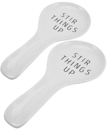 Alipis Poggia Cucchiai in Ceramica Porta Utensili Da Cucina Base Antiscivolo Facile Da Pulire.