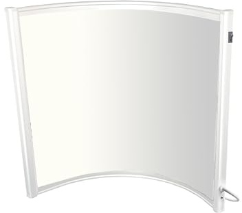 Könighaus Bogenheizung 300 W - Weiß | Infrarot Standgerät, TÜV/GS, 5 Jahre Garantie, Schreibtisch Heizung, fester Stand