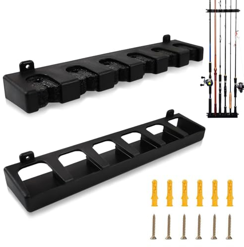 Cisyia Pool Cue Holder, Wall-Mounted Pool Cue Rack Stand Case Pools Stick Holder, Poolcue Stick Storage, Vertical Pools Table Rods Clip Accessories for Billiard Clubs Bars Snooker Games