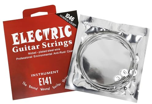 6 x Gitarrensaiten aus Karbonstahl .010-.046 6-saitige E-Gitarrensaiten für Anfänger, Performer