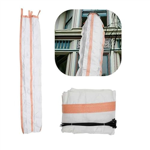 2 Pack 14 FT Construction Trash Chute, Heavy Duty Construction Chute for Roof/Window/Balconiy, Multi-Section Connectable Slide Trash Chutes for Removal System, Includes 20 pcs 120lb Rated Zip Ties