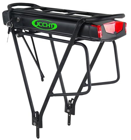 JCCHT Batería Iones Litio Bicicleta eléctrica con portaequipajes Trasero 36V 10,4Ah 13Ah 15Ah 17,5Ah para Bicicleta de montaña Kit Motor 100W 350W 500W 630W con portaequipajes,36v13ah