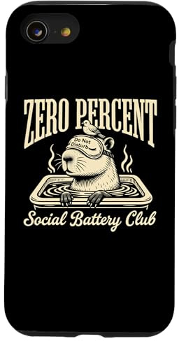 Hülle für iPhone SE (2020) / 7/8 Zero Percent Social Battery Club Introvertierter Humor