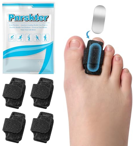 Pnrskter 4Pcs Hammer Toe Straightener with Aluminum Plate Support, Medium