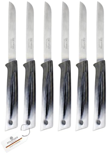 Pure Line Solingen 6-delat fruktknivsset | Tomatkniv, Vassa, tandade köksknivar | Ergonomiskt handtag