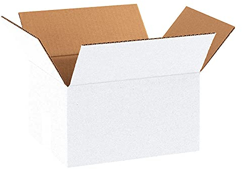 Weißer Karton, 40 x 30 x 25 cm, Verpackungskartons, Umzugskartons, Umzugskartons, leicht, solide und robust, 5er-Set – Made in Italy