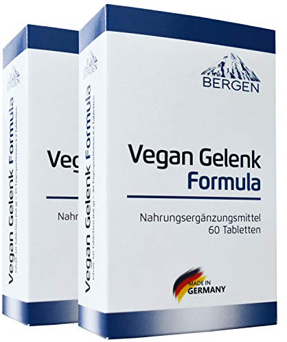 120 Gelenk-Tabletten 2 Packungen rein pflanzlich, vegan | mit Glucosamin Chondroitin MSM Vitamin C hochdosiert