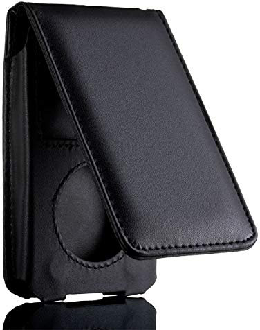 YoiYee - Custodia protettiva in pelle sintetica con clip da cintura per Apple iPod Classic 80 GB 120 GB e 160 GB (6a / 7a generazione), colore: Nero