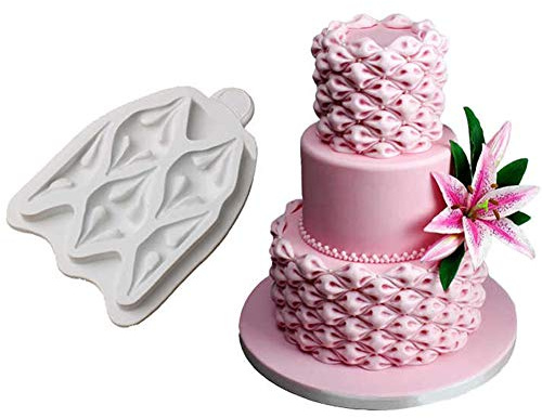 DUBENS 3D Einfach Stoff Puff Mould Silikon Fodant Form Für Kuchen Dekorieren Werkzeuge Schokolade Cookies Kuchen Formen DIY Backen Werkzeuge